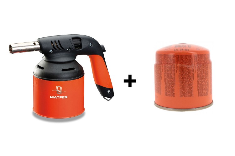 Chalumeau rouge Matfer + cartouche de gaz