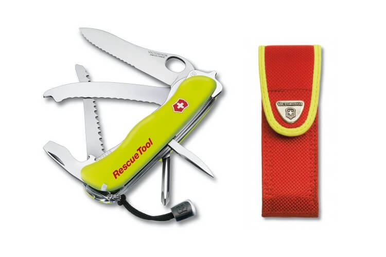 Couteau suisse Victorinox Rescue Tool jaune fluo 111mm 13 fonctions + étui
