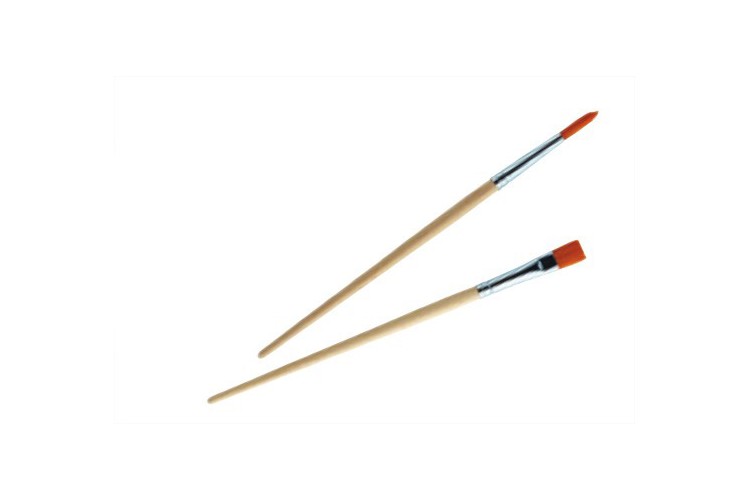 Lot de 2 pinceaux &agrave; d&eacute;cor Matfer en fibres synth&eacute;tiques
