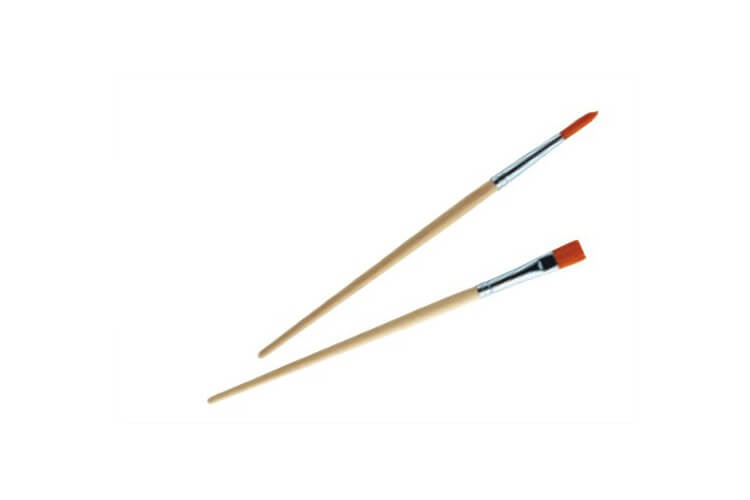 Lot de 2 pinceaux à décor Matfer en fibres synthétiques