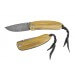 Couteau pliant LionSteel Mini acier damas manche olivier 8cm