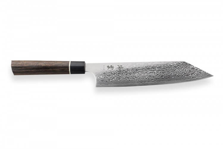 Couteau de chef Kiritsuke japonais Kanetsugu Zuiun acier SPG2 damas 21cm