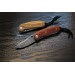 Couteau pliant LionSteel Mini acier damas manche olivier 8cm