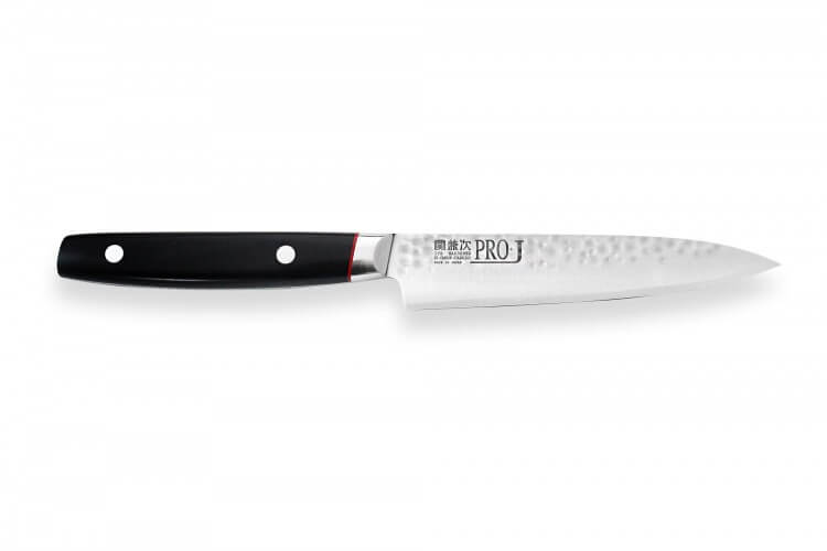 Couteau universel japonais Kanetsugu Pro-J lame martelée San Mai 12cm