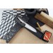 Couteau santoku japonais Shizu Hamono Kyo San Mai tout acier