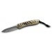 Couteau pliant LionSteel Opera acier damas manche 10cm + lacet