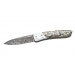 Couteau pliant LionSteel Opera acier damas manche 10cm + lacet