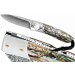 Couteau pliant LionSteel Opera acier damas manche 10cm + lacet
