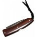 Couteau pliant LionSteel Opera acier damas manche 10cm + lacet