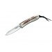 Couteau pliant LionSteel Opera acier damas manche 10cm + lacet