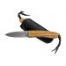 Couteau pliant LionSteel Opera acier damas manche 10cm + lacet