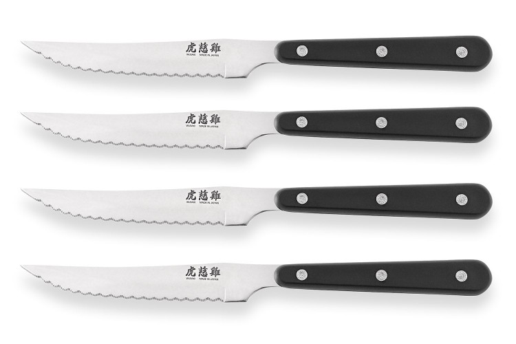 Coffret de table Wusaki 4 couteaux &agrave; steak 11cm &agrave; pointe