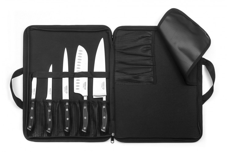 Mallette extra plate 5 couteaux de cuisine Sabatier Trompette Vulcano