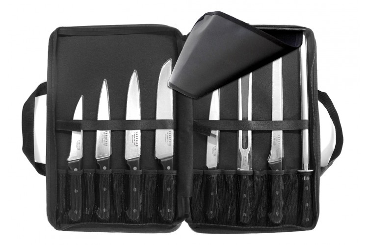 Mallette extra plate 8 couteaux et accessoires Sabatier Trompette Universal