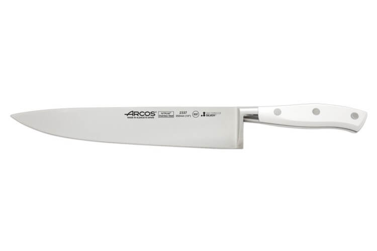 Couteau de chef forgé Riviera White Arcos lame 25cm acier NITRUM®