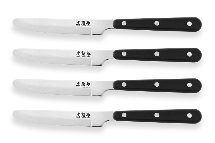 Coffret de table Wusaki 4 couteaux &agrave; steak 10.5cm &agrave; bout rond