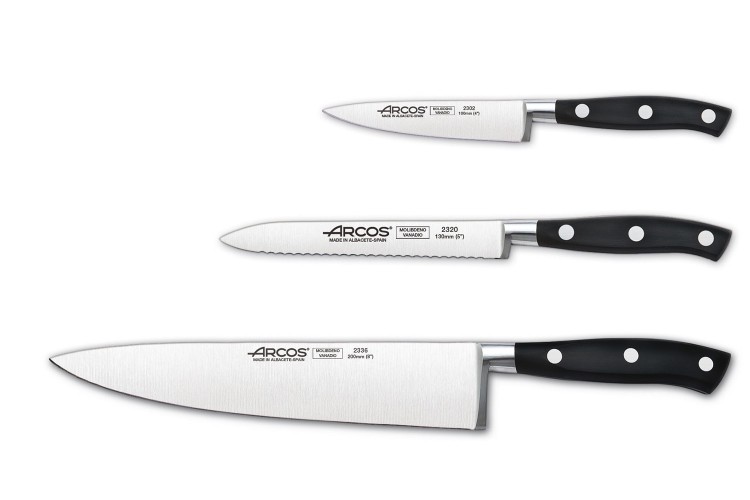 Pack essentiel 3 couteaux de cuisine Arcos Riviera