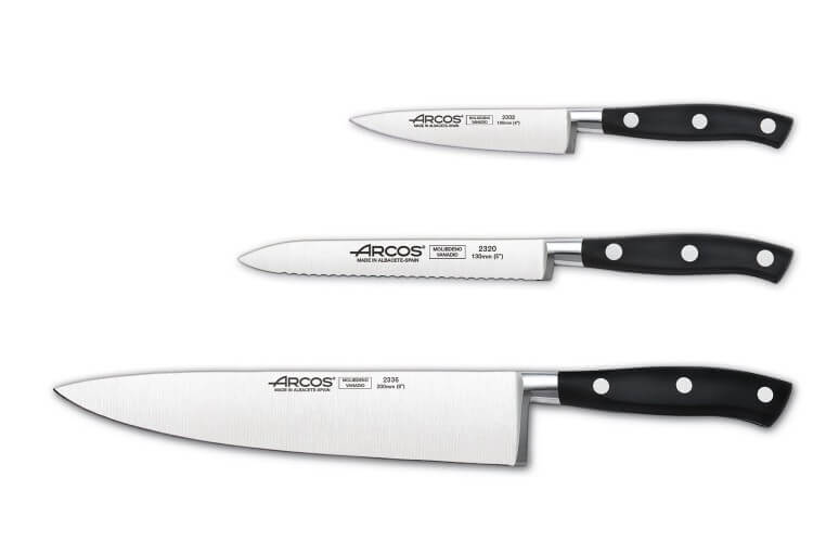 Pack essentiel 3 couteaux de cuisine Arcos Riviera