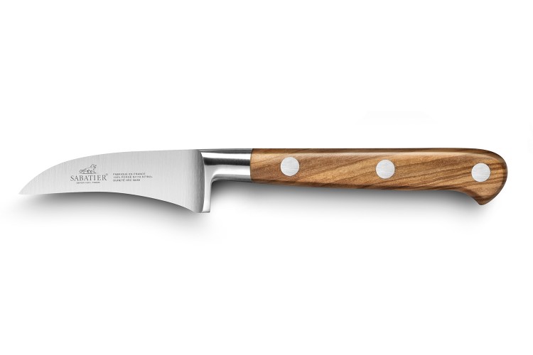Couteau bec d'oiseau Sabatier Proven&ccedil;ao 100% forg&eacute; 6cm manche olivier
