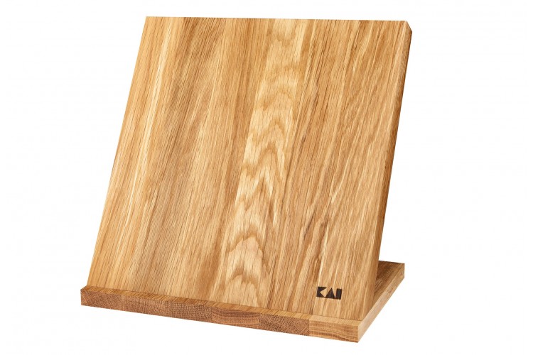 Bloc magn&eacute;tique Kai pour 4 &agrave; 6 couteaux de cuisine - Bois de ch&ecirc;ne