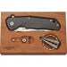 Couteau pliant LionSteel Tre manche 10cm + coffret bois