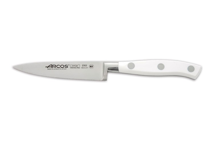 Couteau &agrave; d'office forg&eacute; Riviera White Arcos lame 10cm acier NITRUM&reg;