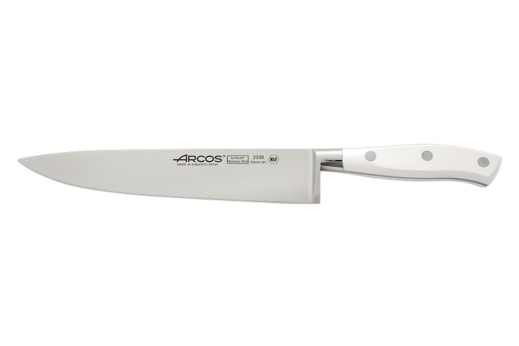 Couteau de chef forg&eacute; Riviera White Arcos lame 20cm acier NITRUM&reg;