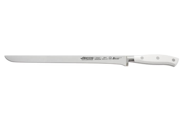 Couteau à jambon forgé Riviera White Arcos lame flexible 30cm acier NITRUM®
