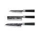 Coffret 3 couteaux Samura Super 5 damas : universel + santoku + nakiri