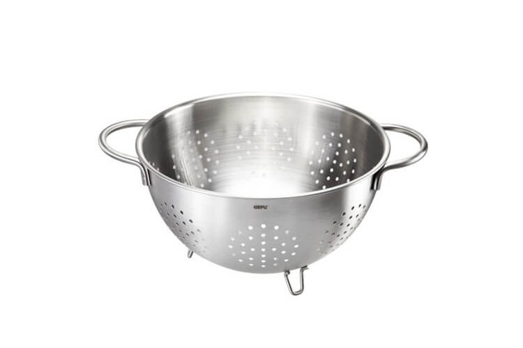 Passoire Gefu Colino 24cm en acier inox + 3 pieds