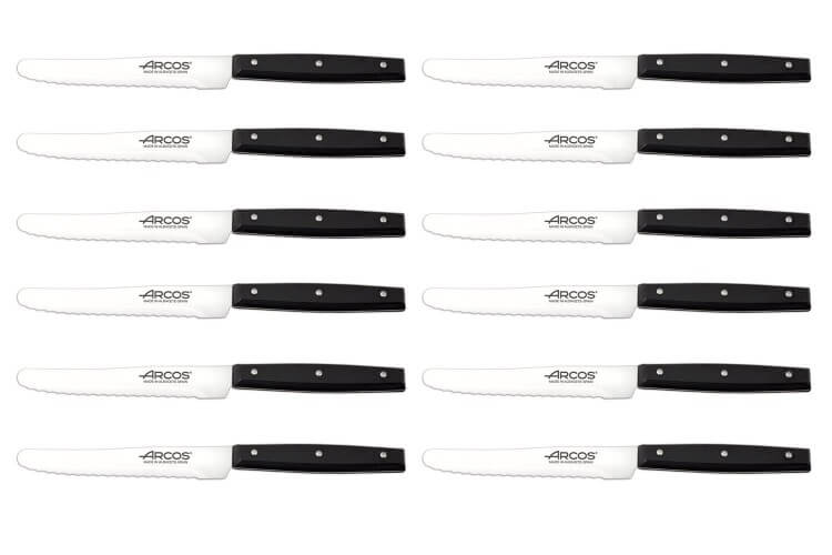 Set de 12 couteaux à steak Arcos lame dentelée acier inox