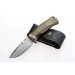 Couteau pliant LionSteel SR11 manche titanium 12cm pic brise-vitre + étui cuir