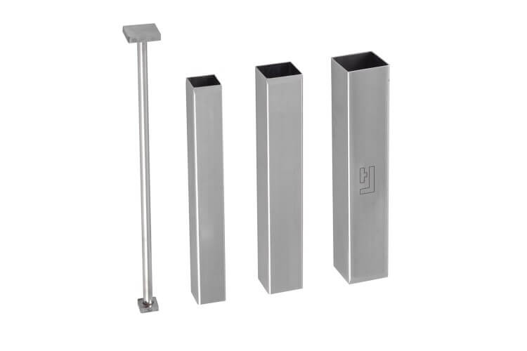 Set design culinaire Louis Tellier 3 tubes découpoirs carrés + poussoir inox