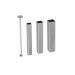 Set design culinaire Louis Tellier 3 tubes découpoirs carrés + poussoir inox