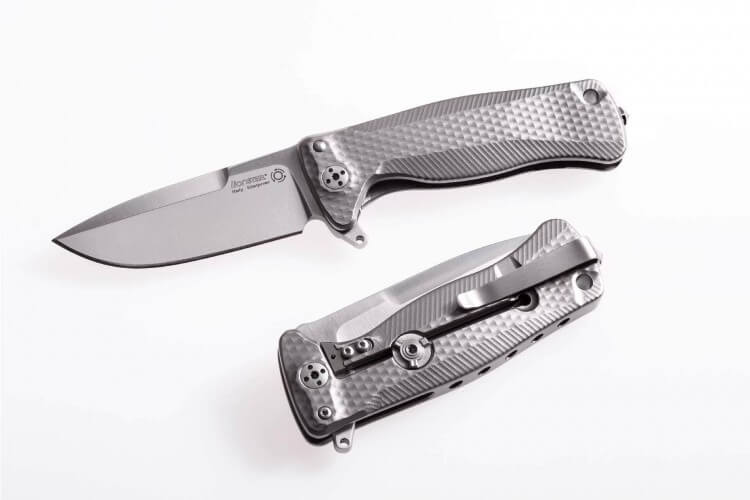 Couteau pliant LionSteel SR22 manche alu 10cm pic brise-vitre
