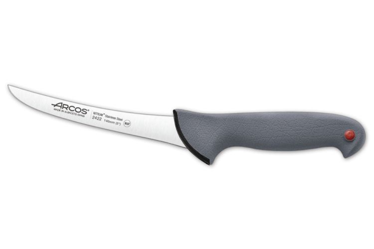 Couteau &agrave; d&eacute;sosser professionnel Arcos Colour Prof courb&eacute; 14cm