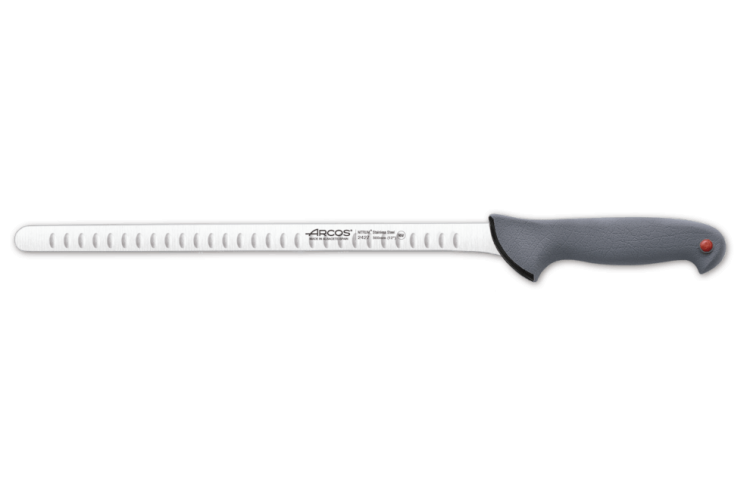 Couteau &agrave; saumon professionnel Arcos Colour Prof flexible alv&eacute;ol&eacute; 30cm