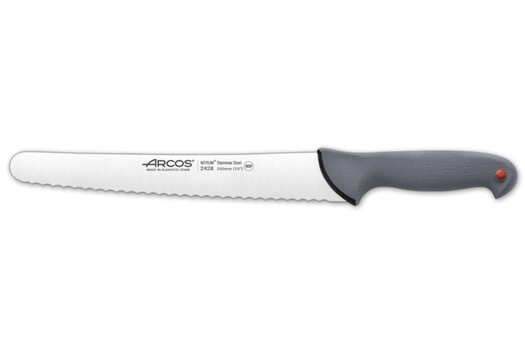 Couteau &agrave; g&eacute;noise professionnel Arcos Colour Prof dentel&eacute; 25cm