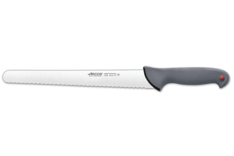 Couteau &agrave; g&eacute;noise professionnel Arcos Colour Prof semi flexible dentel&eacute; 30cm