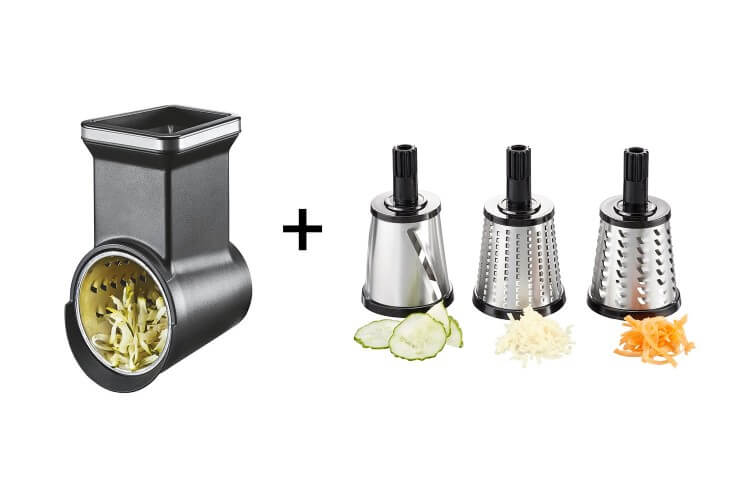 Kit complémentaire "râpe + 3 tambours" pour hachoir à viande Gefu Transforma