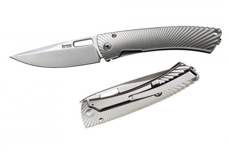 Couteau pliant LionSteel TS1 manche titanium monobloc 11cm