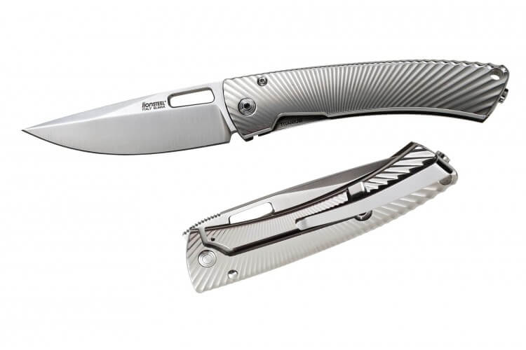 Couteau pliant LionSteel TS1 manche titanium monobloc 11cm