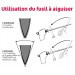 Fusil à aiguiser plat en diamant 25cm TAIDEA manche soft-grip - spécial couteaux de cuisine 