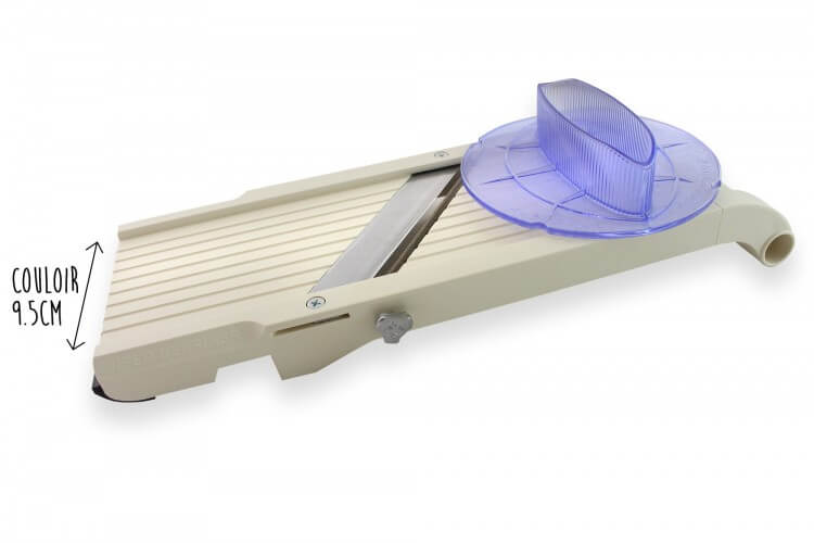 Mandoline japonaise professionnelle Benriner 3 lames + poussoir extra large