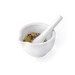 Mortier + pilon Gefu Macino en porcelaine blanche