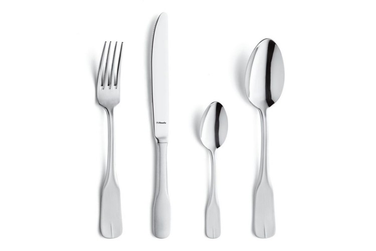 M&eacute;nag&egrave;re 24 couverts de table Vieux Paris Satin&eacute; Amefa inox 18/0