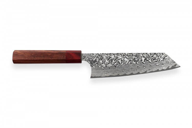 Couteau bunka japonais artisanal Yoshimi Kato 16.5cm SG2 Damascus