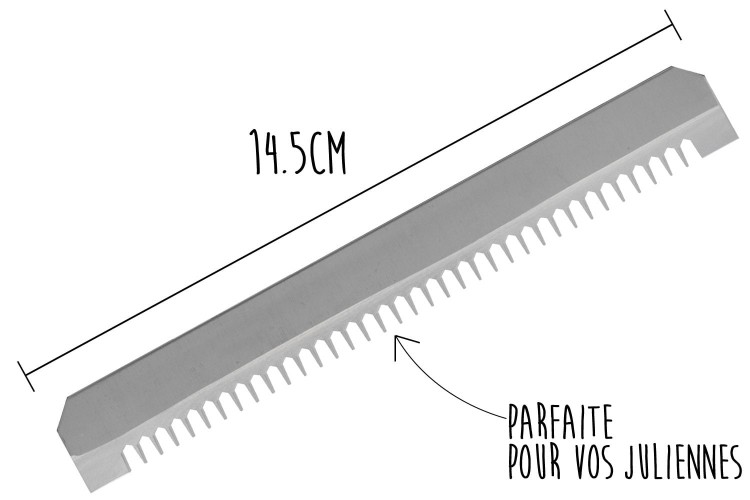 Lame &agrave; dents moyennes remplacement pour mandoline Benriner grand mod&egrave;le