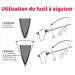 Fusil de boucher FISCHER mèche ovale 30cm manche bi-matière noir