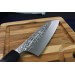 Couteau santoku japonais artisanal martelé Yu Kurosaki Shizuku 16.5cm acier SG2